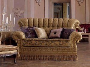 Sara, 2-Sitzer-Sofa im klassischen Stil, gesteppt, fr Wohnzimmer