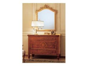 Art. 2165 '700 Italiano Maggiolini, Klassische Luxus-Spiegel, mit geschnitzten Rahmen, Blattgold
