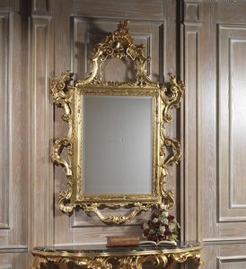 Art. 660 Spiegel, Majesttischer geschnitzter Spiegel, Goldende