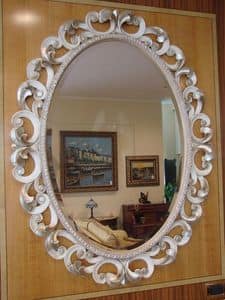 Art. 76/O, Ovalen Spiegel fr das Haus, klassischen Stil, geschnitzten Rahmen