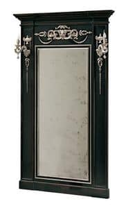 Canaletto RA.0844, Lacquared Spiegel mit eingelegten Verzierungen und Seitensulen
