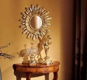 Emanuela mirror, Wandspiegel mit Sonnen Form