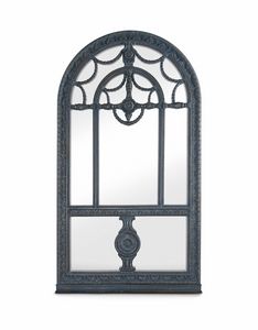 Spiegel 5382, Eleganter und luxuriser Spiegel mit geschnitztem und lackiertem Rahmen