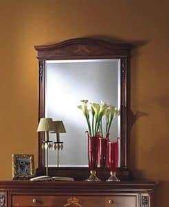 Voltaire Spiegel, Klassische Spiegel aus Holz mit geschliffenem Glas