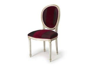 Art.104 chair, Stuhl mit oval gepolsterte Rckenlehne, im Stil Louis XVI