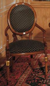 Art. 1113, Klassischer Stuhl fr Wohnrume, ovale Rckenlehne
