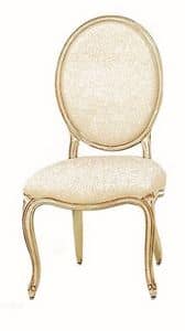 Tavernier LU.0981, Klassische gepolsterten Stuhl aus Holz mit rundem Rcken