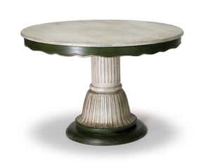 Art.140 dining table, Klassischen Stil Tisch mit Mittelsule