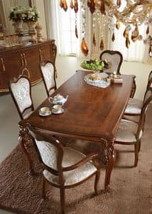Donatello Tisch, Edelholztisch, Dekorationen von Hand von Handwerksmeistern angewandt, fr das Esszimmer
