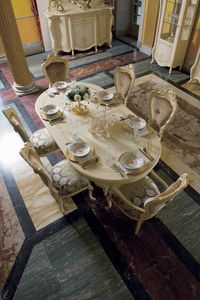 Opera ovaler Tisch, Ovaler Esstisch im klassischen Stil