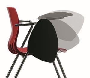 WEBBY 332 TDX, Stuhl mit Metallgestell, Polymerhlle, Schreibplatte