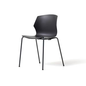 No Frill 4 Beine, Stapelbarer Stuhl, mit Polypropylen-Schale, aufflliges Design
