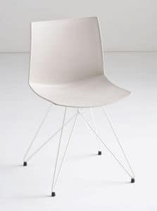 Kanvas TC, Stuhl mit besonderen Eisenbasis, Polymerhlle