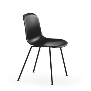 Mni Plastic 4L/ns, Stuhl aus Stahl und Polypropylen, in verschiedenen Farben