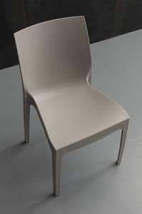 Art. 045 Falena Velvet, Stapelbarer Stuhl komplett aus Polypropylen, fr Stangen