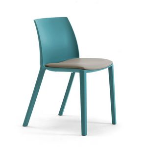 Greta, Stuhl aus recyceltem und recycelbarem Kunststoff