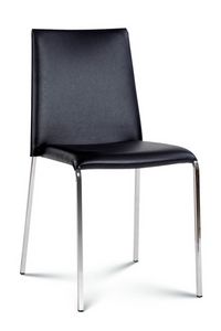 Arka soft, Moderner Stuhl mit Sitz und Rckenlehne aus Kunstleder