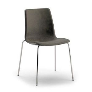 Scacco, Stapelbarer Stuhl, mit ko-Leder bezogen