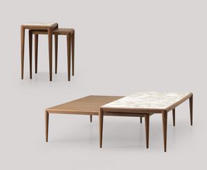 Ambrogio kleine Tische, Holztische mit minimalem Design