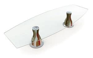 NARCISO E3.0 SQUARED, Designer Tisch, Holz und Glas, ideal fr moderne Linearspeiserume