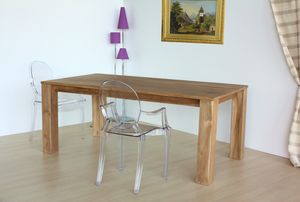 Tabelle square, Rechteckiger Tisch aus natrlichem Teakholz