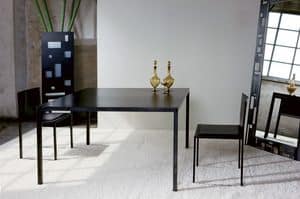 Ernesto Natural, Metall-Tisch, mit einem minimalistisches Design, auf den Millimeter kunden