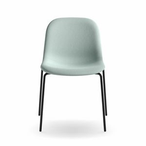 Mni Fabric 4L, Gepolsterter Stuhl aus Metall, stapelbar