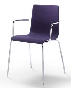 Tesa fabric AR, Stapelbarer Stuhl mit Armlehnen, gepolsterter Sitz und Rckenlehne