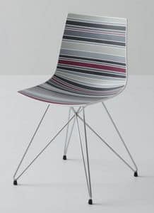 Colorfive TC, Stuhl mit Metallgestell, mehrfarbige Polymerhlle