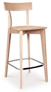 SG 646, Stuhl ganz aus Holz, mit Stahl Fusttze aus
