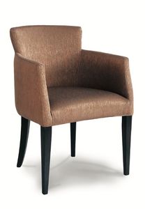 DALLAS P, Sessel mit Beinen aus lackiertem Holz