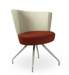 ELIPSE 1F, Lounge-Sessel mit einem groen kreisfrmigen Sitz, fr den Objektbereich