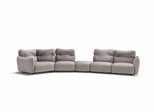 Dea, Modulares Sofa mit handgefertigter Polsterung