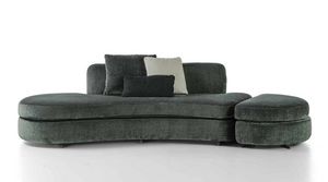 DI58 04 - PO90 Contour Sofa und Hocker, Sofa mit Hocker, mit weicher Form