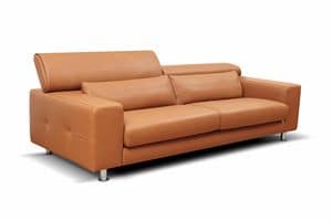 Flora, Sofa mit Struktur in Tanne, gepolstert, modern