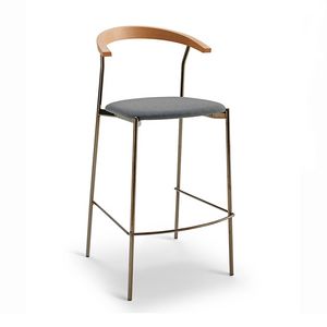 Bis Hocker, Metallhocker mit weichem Sitz