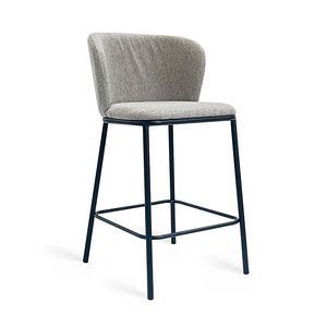 Art. 509 Frida Stool, Metallhocker mit essentiellen Linien mit fleckresistenten Stoff