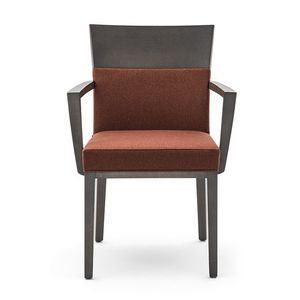 Logica 00933, Sessel aus Massivholz, gepolsterter Sitz und Rcken, fr den Objektbereich