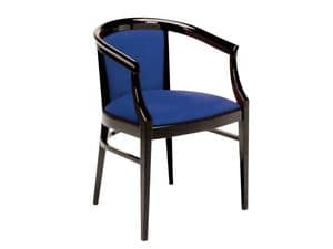 064, Klassischer Sessel aus lackiertem Holz, fr Restaurants gemacht