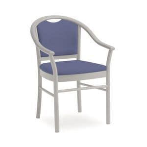 Dolly L1175 3/4 M, Gepolsterter Stuhl aus Holz, handlich, fr Wohnzimmer