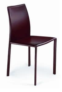 ATHENA 397, Chair komplett in Leder bezogen, fr Restaurants
