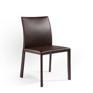 XL, Stuhl aus Metall, Lederbezug, fr Bars und Kchen