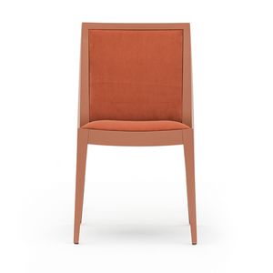 Flame 02111, Stuhl aus Massivholz, Sitz und Rcken gepolstert, Stoffbezug, moderner Stil