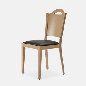 Baltimora 112 Stuhl, Holzstuhl mit klassischem und klarem Design