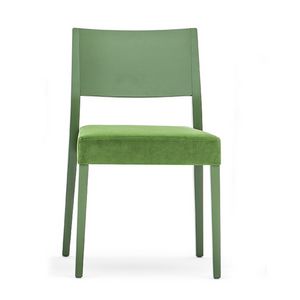 Sintesi 01513, Stuhl aus Massivholz, gepolsterter Sitz, moderner Stil