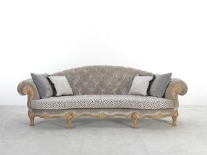 4880, Geschwungenes Sofa mit antikem Decap-Finish