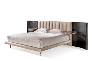Mirage Bett, Bett mit groem Kopfteil aus Holz