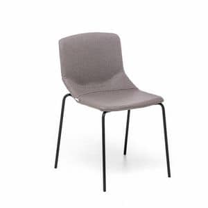 Formula Slim 4L, Stuhl mit gepolstertem Sitz, fr Vertrag Gebrauch und Wohn