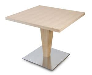 T Carol, Quadratischer Tisch aus Holz, fr Bars und Restaurants
