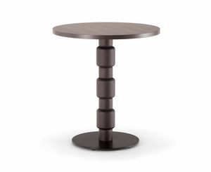 BERLINO TABLE 080 H75 T, Runder Tisch mit Metallfu